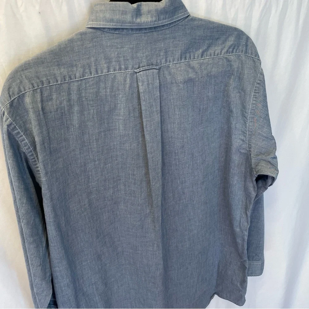 Mark‎ Alexander Cotton Chambray Button Down Shirt 17-36 Tall Capsule Office Work